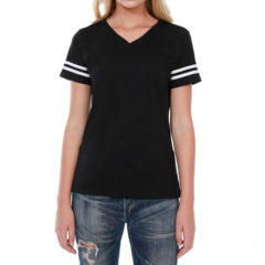 StarTee Ladies’ Striped Varsity T-Shirt - st1433_02_z