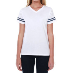 StarTee Ladies’ Striped Varsity T-Shirt - st1433_21_z