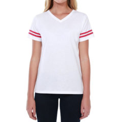 StarTee Ladies’ Striped Varsity T-Shirt - st1433_22_z