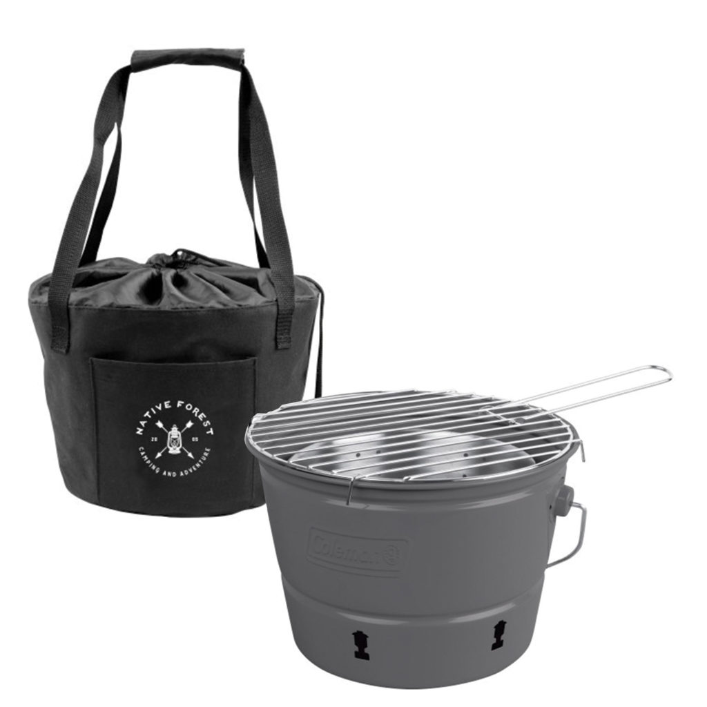 Coleman® Party Pail™ Charcoal Grill With Carrying Case - Colemanreg- PARTY PAIL CHARCOAL GRILL WITH CARRYING CASE_Black