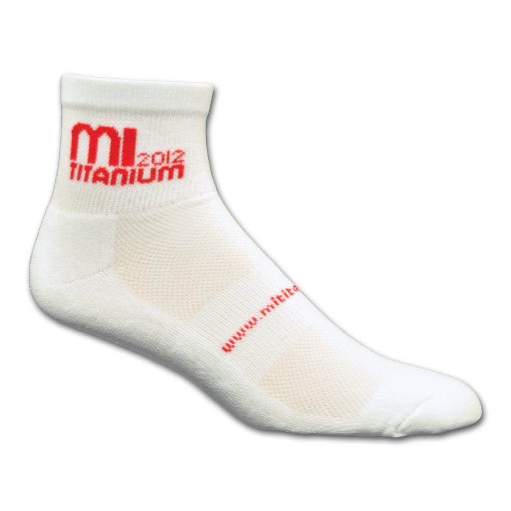 High Performance White Moisture Wicking Quarter Sock - S006