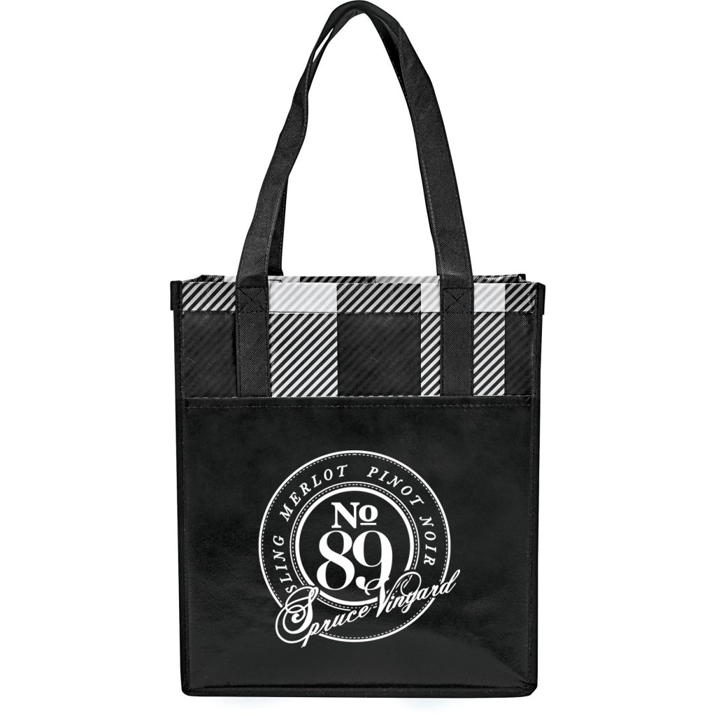 Buffalo Plaid Laminated Grocery Tote - download