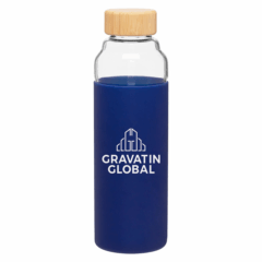 h2go bali Glass Water Bottle – 18 oz - h2go bali Glass Water Bottle 8211 18 oz 8211 Blue