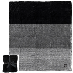 Interweaved Colored Flannel Blanket - interflannelblanketblack