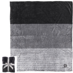 Interweaved Colored Flannel Blanket - interflannelblanketgrey