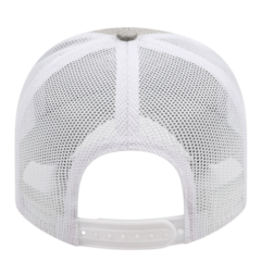 Structured Heathered Polyester with Ultra Soft Mesh Back Cap - meshbackadjustablestrap
