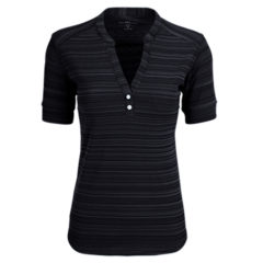 Women’s Vansport™ Strata Textured Henley - 2796_Black_front