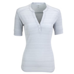 Women’s Vansport™ Strata Textured Henley - 2796_Silver_front