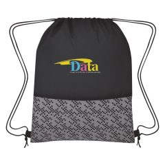Bitmap Drawstring Backpack - 3196_BLK_Colorbrite