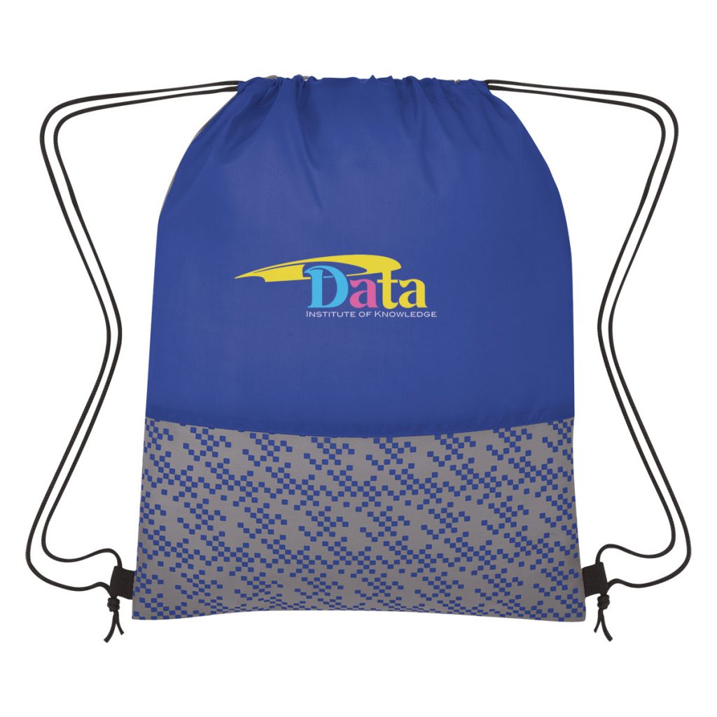 Bitmap Drawstring Backpack - 3196_BLU_Colorbrite