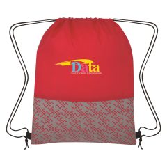 Bitmap Drawstring Backpack - 3196_RED_Colorbrite