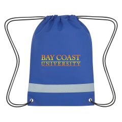 Lil’ Bit Reflective Non-Woven Drawstring Backpack - 3301_ROY_Colorbrite