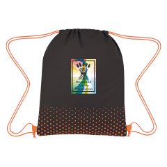 Connect the Dots Non-Woven Drawstring Backpack - 3376_BLKORN_Colorbrite