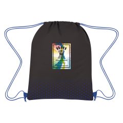 Connect the Dots Non-Woven Drawstring Backpack - 3376_BLKROY_Colorbrite