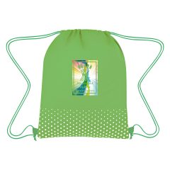 Connect the Dots Non-Woven Drawstring Backpack - 3376_LIMWHT_Colorbrite