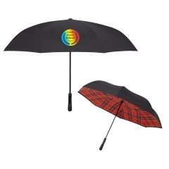 Soho Tartan Inversion Umbrella – 48″ Arc - 4043_REDNAV_Colorbrite