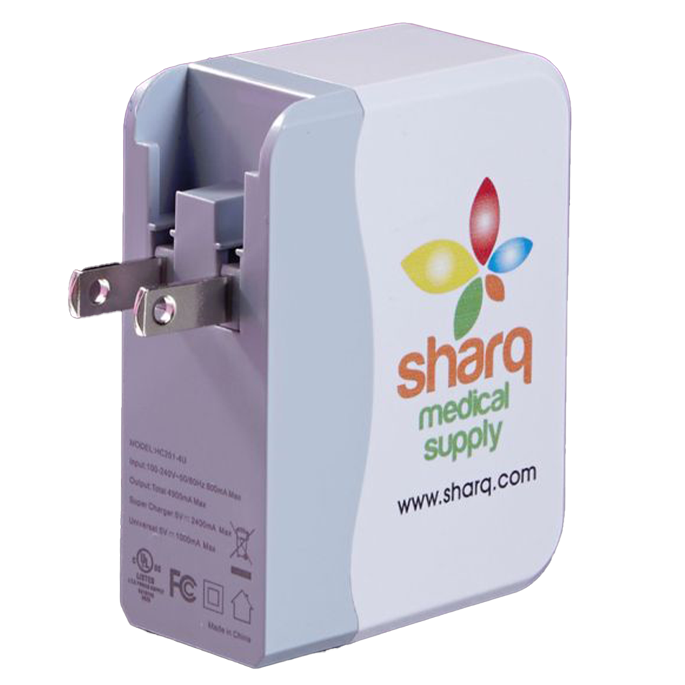 AC to USB Adaptor – 4 Port - ACtoUSBAdaptor4portgrey
