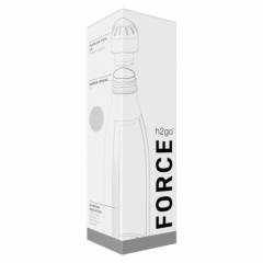 h2go force Stainless Steel Water Bottle – 17 oz - h2go force Stainless Steel Water Bottle 8211 17 oz 8211 Retail Gift Box