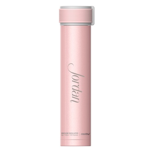 Skinny Mini Water Bottle – 10 oz - sbv20-pink-logo
