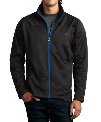 Brushed Back Micro-Fleece Full-Zip Jacket - 3275_Black_Royal_silo_logo