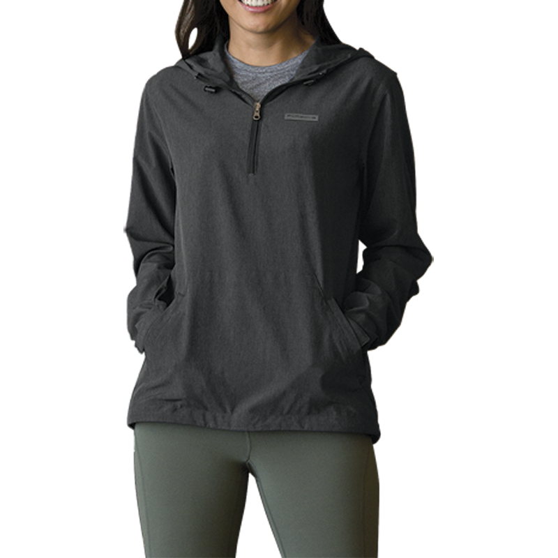 Women’s Pullover Stretch Anorak - 6106_Charcoal_silo_logo