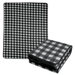 Northwoods Plaid Blanket - 7001_WHTBLK_Embroidery