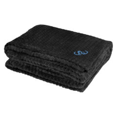 Cozy Plush Blanket - 7008_BLK_Embroidery