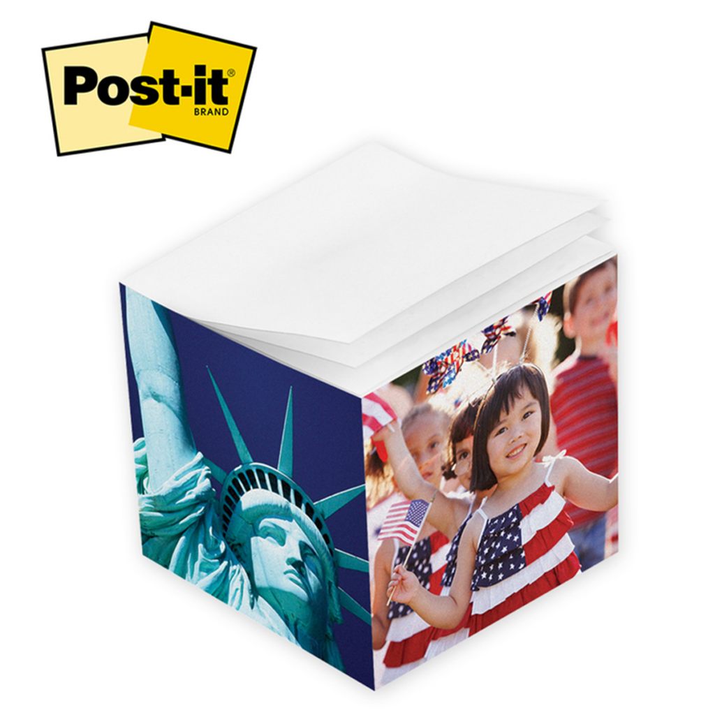 Post-it® Custom Printed Notes Cube – 2-3/4″ - Post-it Custom Printed Notes Cube 8211 275in 8211 full color sides