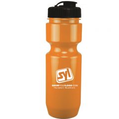 Bike Bottle with Flip Top Lid – 22 oz - 1546885726-0392_orange_black