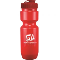 Bike Bottle with Flip Top Lid – 22 oz - 1546885825-0392_red_red