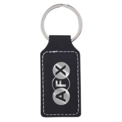 Belvedere Stitched Key Tag - 4731_BLK_Laser