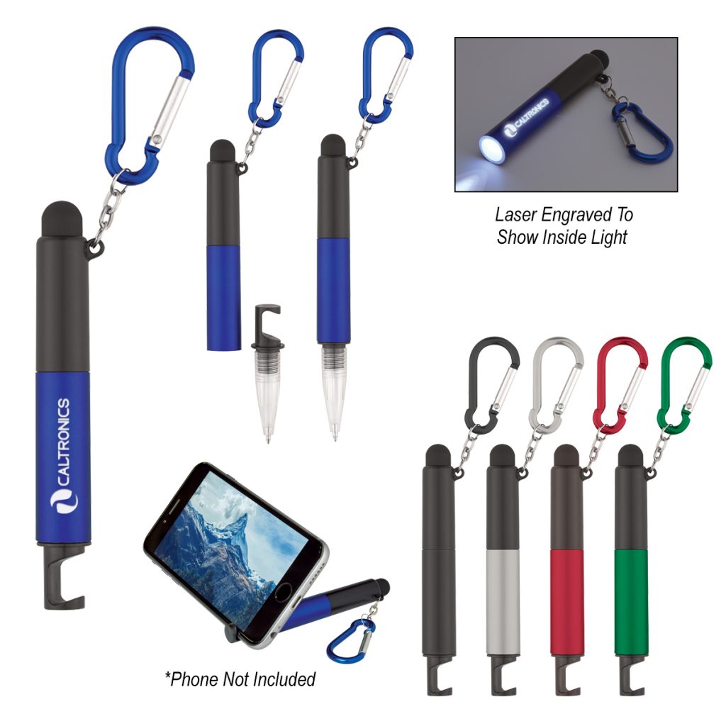 Light Up Stylus Pen with Carabiner - 573_group