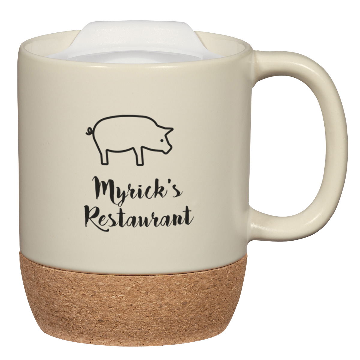 Cork Base Ceramic Mug  14 oz Show Your Logo