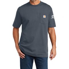 Carhartt ® Workwear Pocket Short Sleeve T-Shirt - 9550-Bluestone-1-CTK87BluestoneModelFront-337W