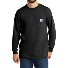 Carhartt ® Workwear Pocket Long Sleeve T-Shirt - 9557-Black-1-CTK126BlackModelFront-1200W
