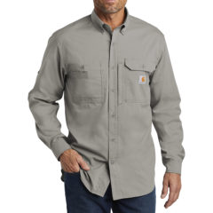Carhartt Force ® Ridgefield Solid Long Sleeve Shirt - 9576-Asphalt-1-CT102418AsphaltModelFront-1200W