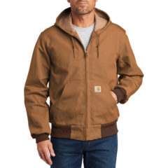 Carhartt ® Thermal-Lined Duck Active Jacket - 9578-Carharttbrown-1-CTJ131CarharttbrownModelFront-1200W