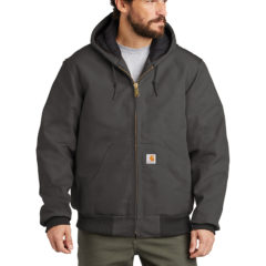 Carhartt ® Quilted-Flannel-Lined Duck Active Jacket - 9628-Gravel-1-CTSJ140GravelModelFront-1200W