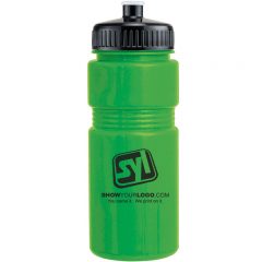 Solid Recreation Bottle with Push Pull Lid – 20 oz - A5083-0377_green_black-copy