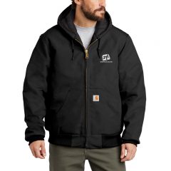 Carhartt ® Quilted-Flannel-Lined Duck Active Jacket - CTSJ140_black_model_front_102018