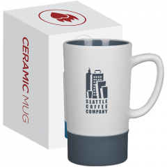 Monument Ceramic Mug with Silicone Accent – 16 oz - MONUMENT_GRAY