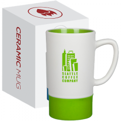 Monument Ceramic Mug with Silicone Accent – 16 oz - MONUMENT_LIME