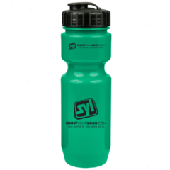 Bike Bottle with Flip Top Lid – 22 oz - bikebottlefliptoplid22ozforestgreenblacklid