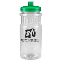 Shoreline Bottle with Push Pull Lid – 20 oz - shorelinebottlepushpulllidcleartransgreenlid