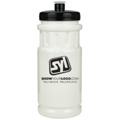 Shoreline Bottle with Push Pull Lid – 20 oz - shorelinebottlepushpulllidwhiteblacklid