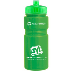Solid Recreation Bottle with Push Pull Lid – 20 oz - solidrecreationbottlepushpulllidkellygreenneongreenlid