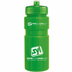 Solid Recreation Bottle with Push Pull Lid – 20 oz - solidrecreationbottlepushpulllidkellygreentransgreenlid