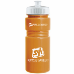 Solid Recreation Bottle with Push Pull Lid – 20 oz - solidrecreationbottlepushpulllidorangewhitelid