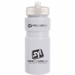Solid Recreation Bottle with Push Pull Lid – 20 oz - solidrecreationbottlepushpulllidwhiteclear