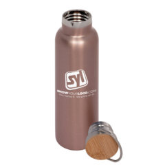 Vacuum Bottle with Bamboo Lid – 20 oz - Vacuum Bottle with Bamboo Lid 8211 20 oz 8211 Bamboo Lid